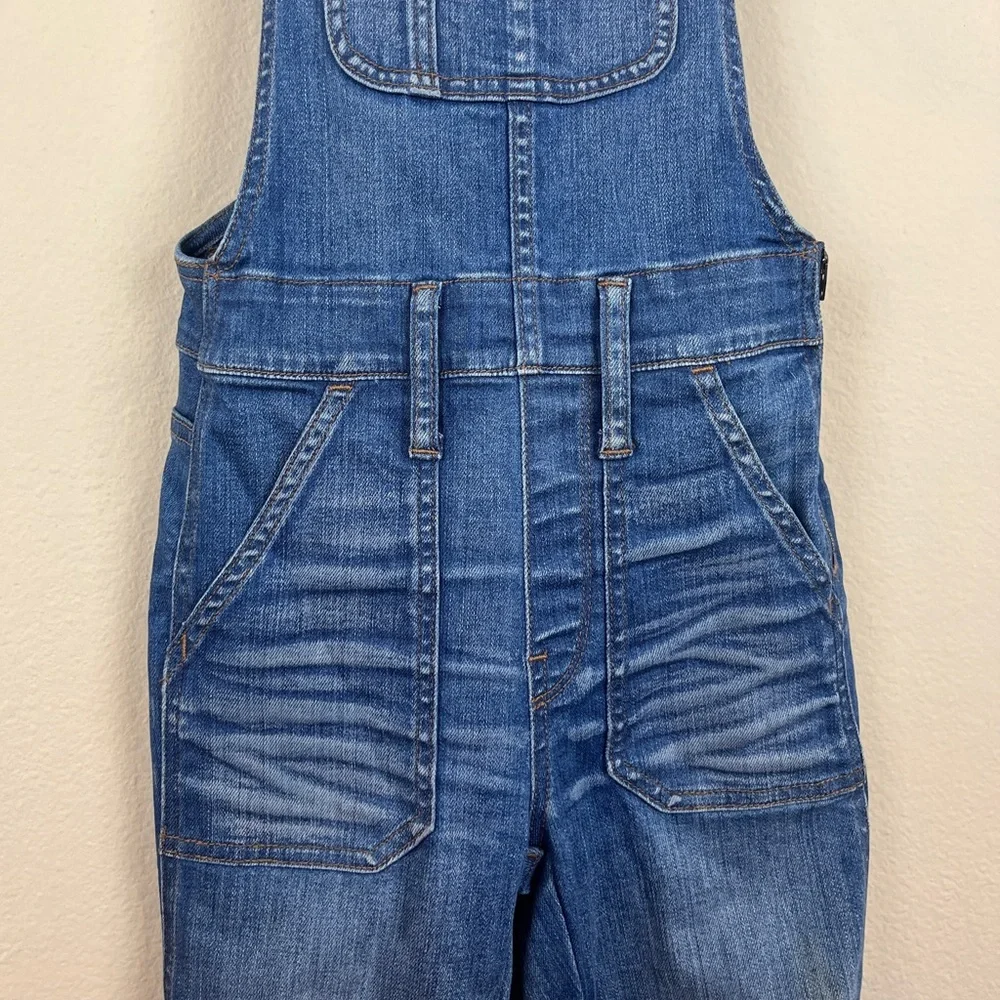 MADEWELL Blue Denim Skinny Overalls Size XXS Kemp Wash $148 Casual High Waist
